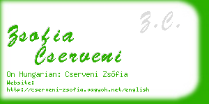 zsofia cserveni business card